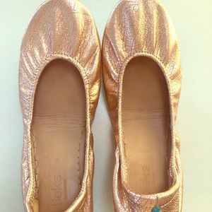 Tieks Rose gold glam, size 9